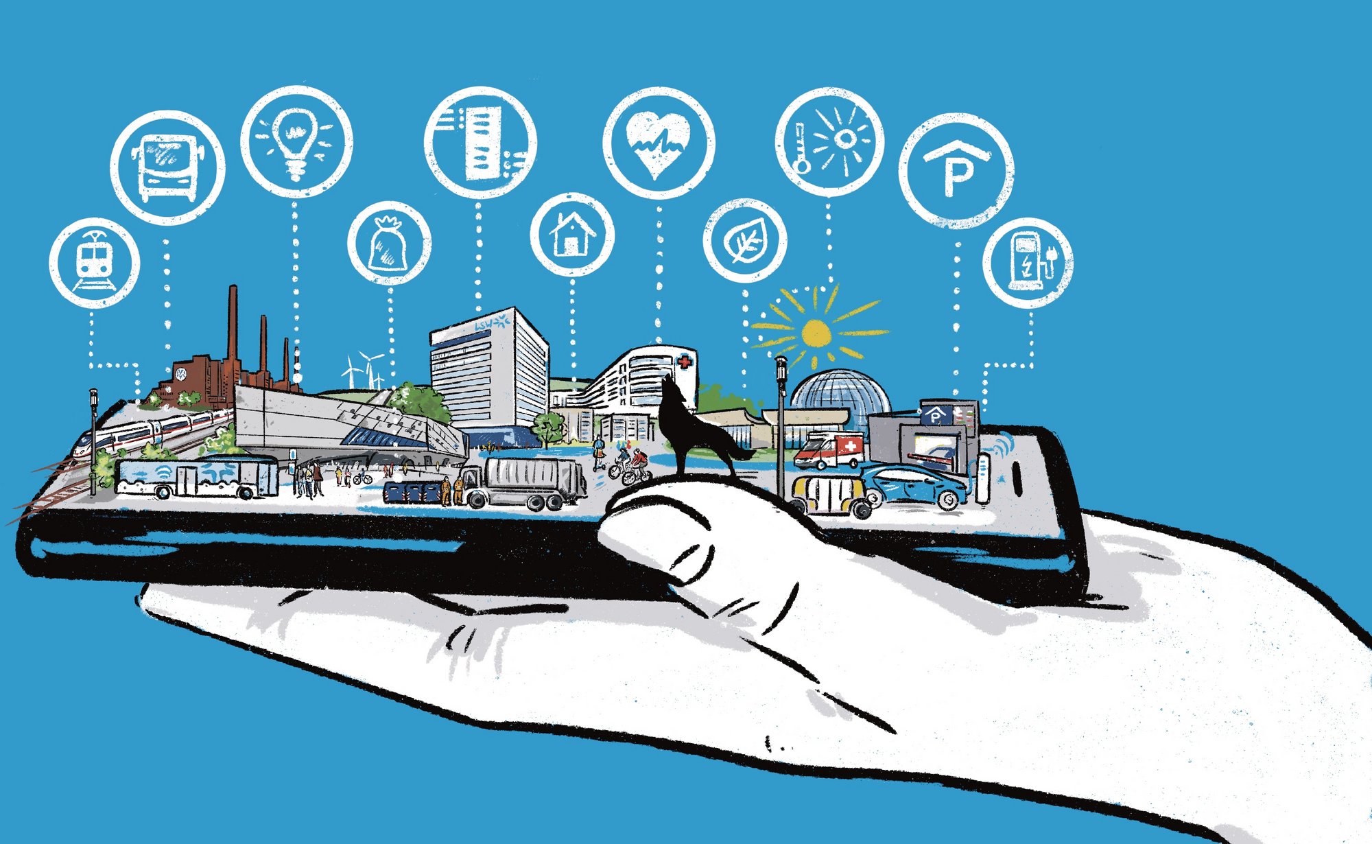 Smart City App Illustration
